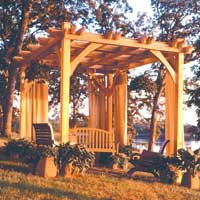 Picture of a Pergola designing using a Pergola Plan from Rockler.com